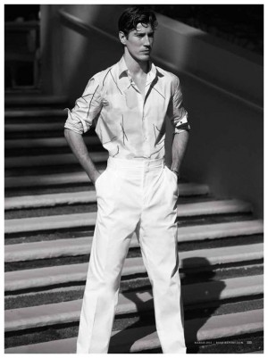 White Heat: Oriol Elcacho Models White Spring Men's Fashions for Robb Report Fashion Shoot