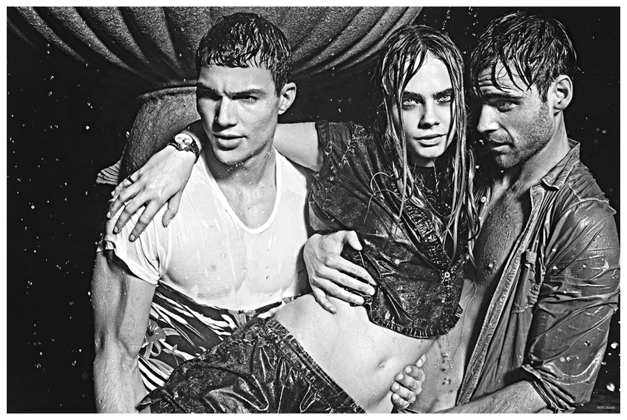 George Alsford & Dominic Carisch Join Cara Delevingne for Pepe Jeans Spring/Summer 2015 Campaign