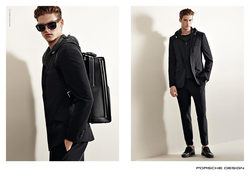 Joel Meacock is a man in black as Porsche Design updates the traditional suit with tailored separates.