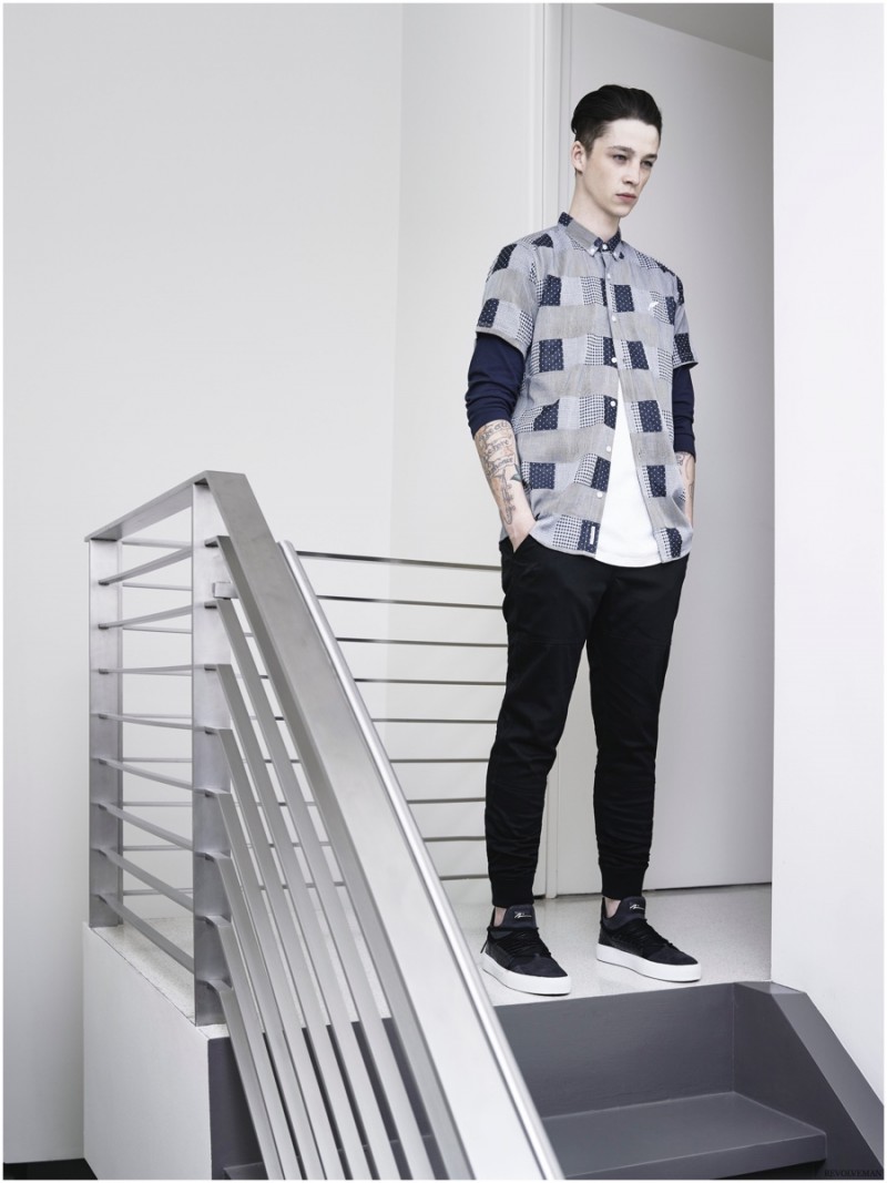 Ash Stymest wears all clothes Publish and sneakers Article No.