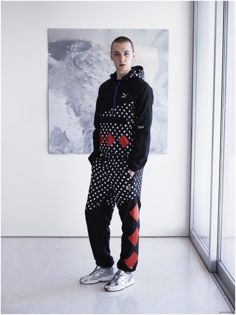 Yuri Pleskun wears all clothes and shoes Puma Select x Alife.