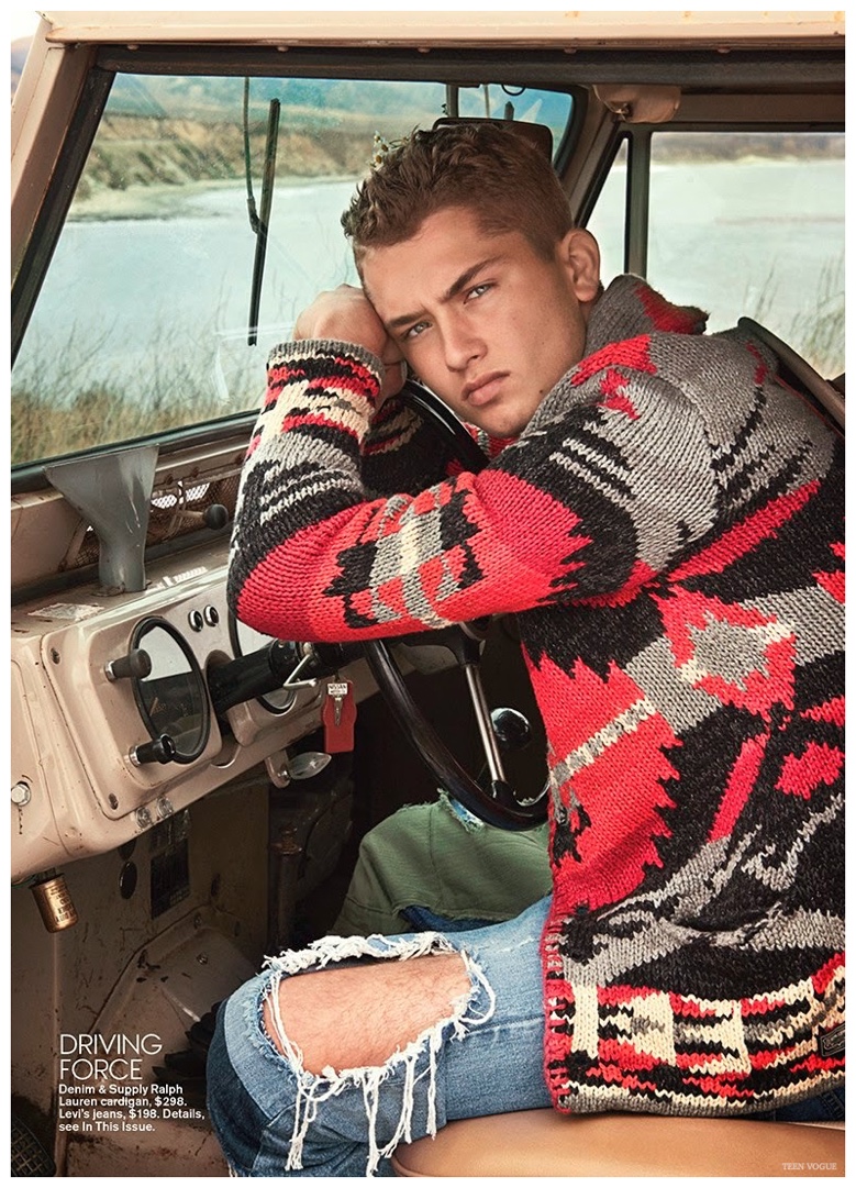 Jude Law's son Rafferty is a natural fit as he exudes a certain boyishness, modeling for the pages of Teen Vogue.