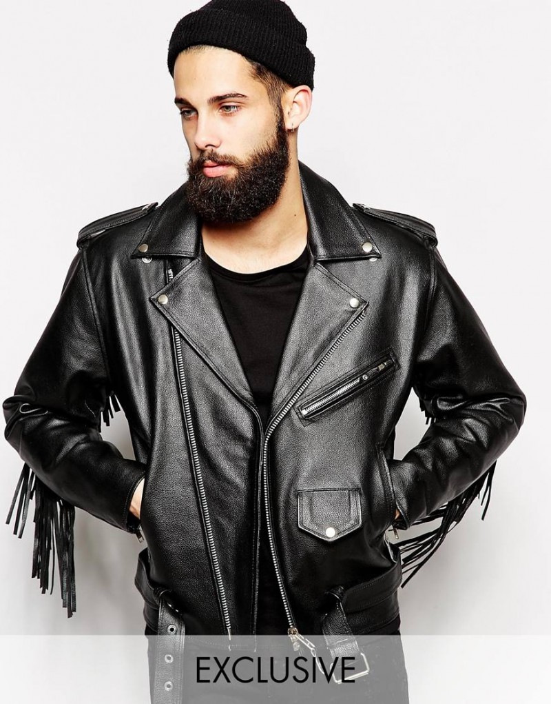 Men's Black Leather Biker Jackets: Spring 2015 Edition