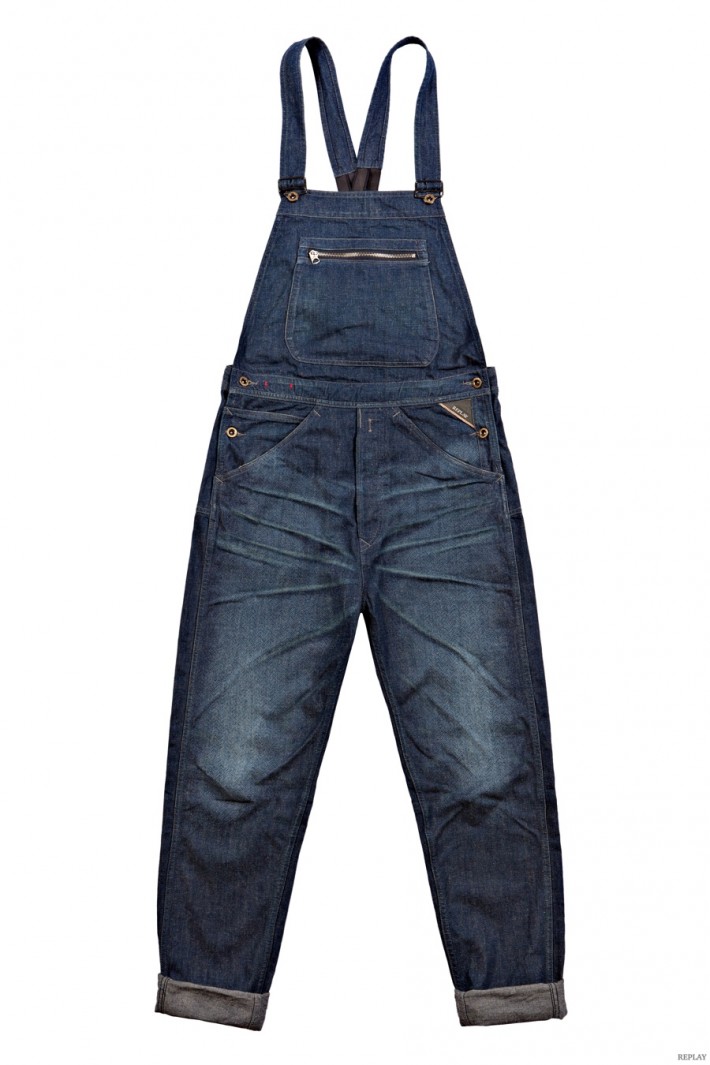 Spring 2015 Denim Trend Heats Up Replay Embraces Men's Denim Overalls