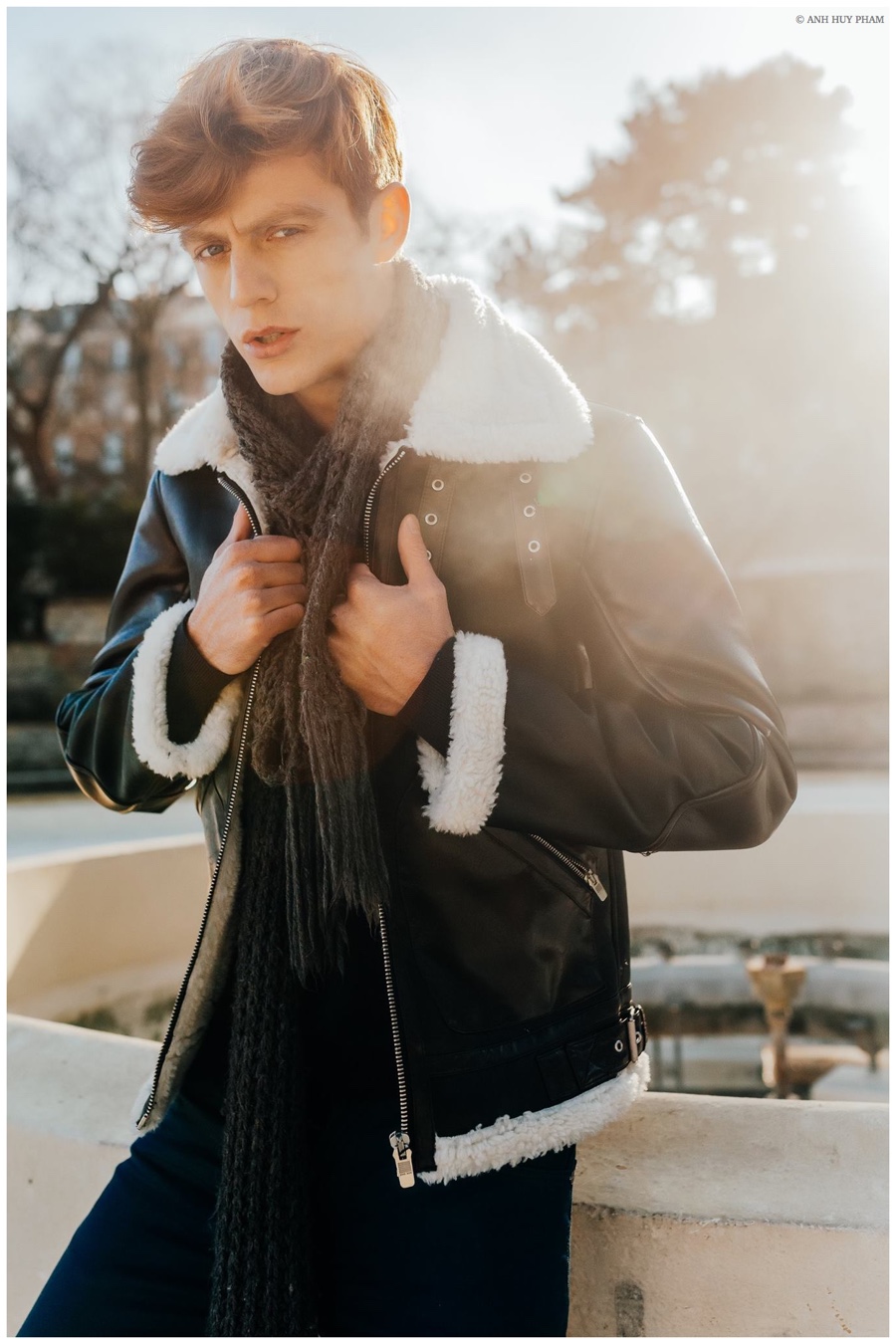 Robin van Der Krogt Heads Outdoors for a Paris Shoot by Anh Huy Pham