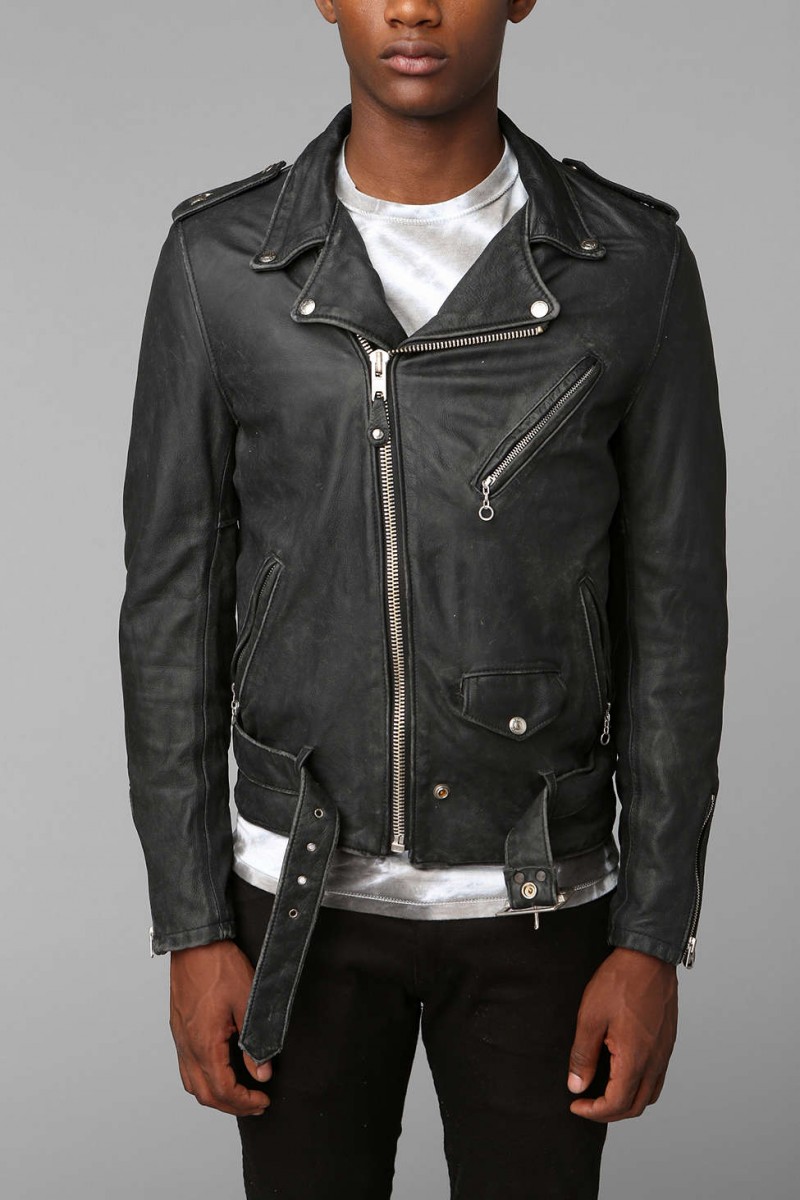 Men S Black Leather Biker Jackets Spring 2018 Edition Schott Beat Down Leather Biker Jacket