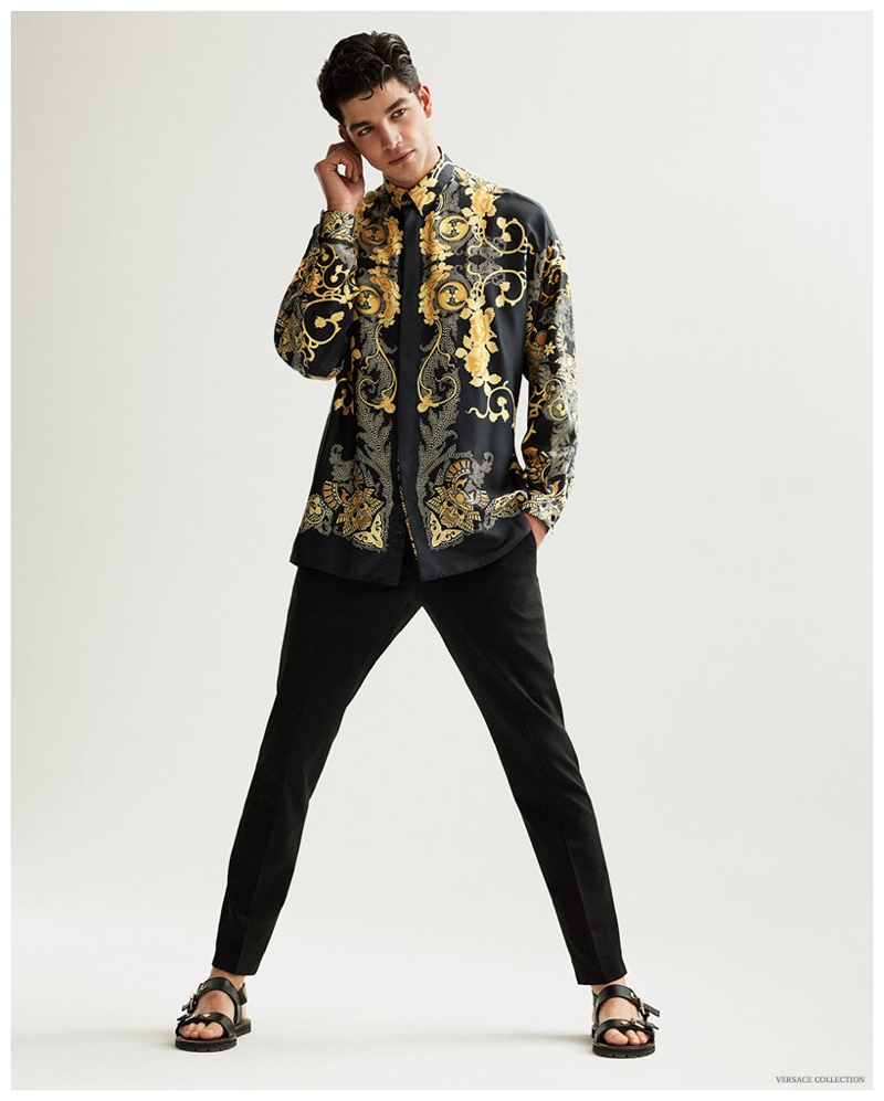 Versace Collection Embraces Elegant Tailoring with Splashy Prints for ...