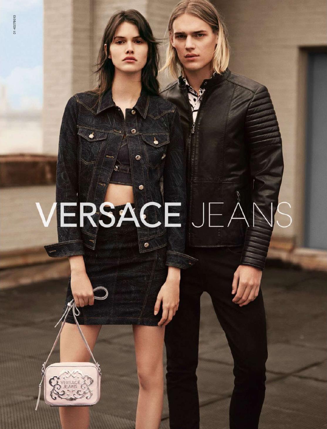 Ton Heukels Dons Leather & Denim for Versace Jeans Spring/Summer 2015 Campaign