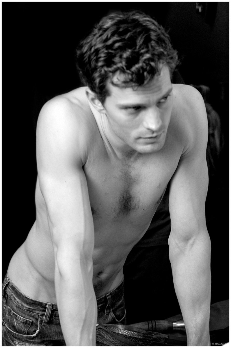 Jamie Dornan, captured behind the scenes, shooting Fifty Shades of Grey.