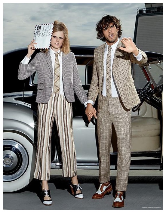 No Papparazzi! Marlon Teixeira has a plaid suiting moment.