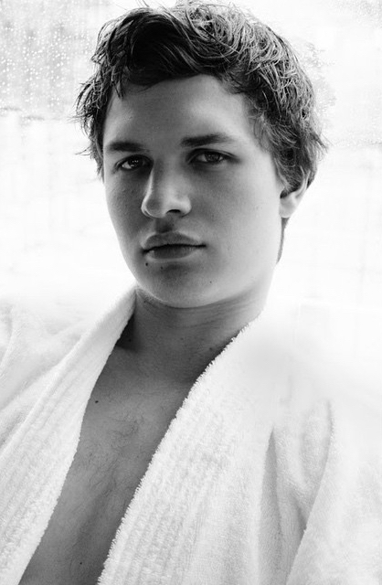 Ansel Elgort Plays it Modest for Mario Testino Towel Series
