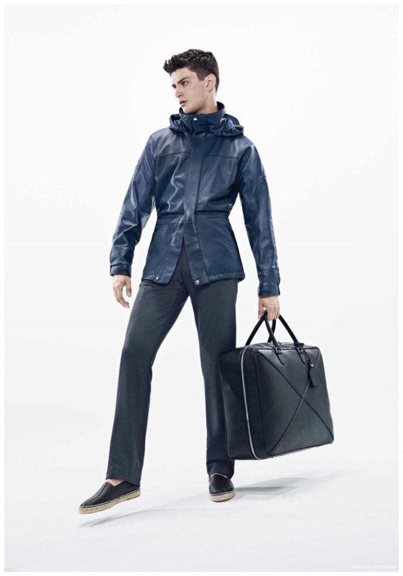 Matthew Bell is ready for spring in Loewe.