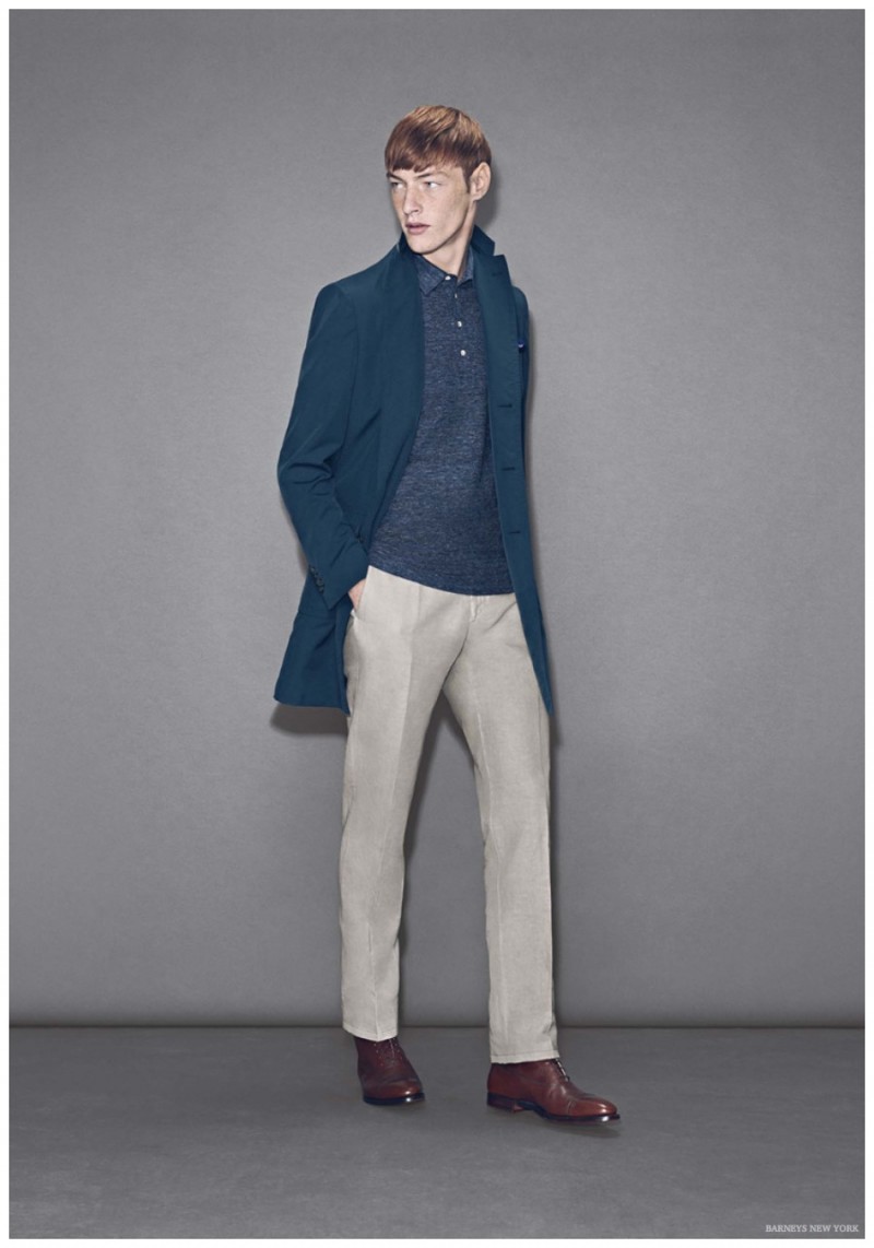 Roberto Sipos wears a sportswear ensemble from Luciano Barbera.