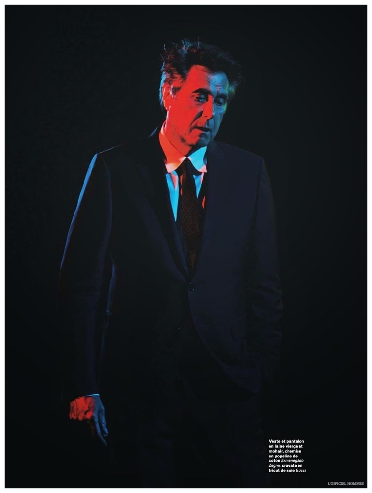Bryan Ferry poses in a Ermenegildo Zegna suit.