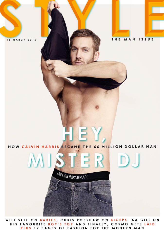 Calvin Harris Shirtless Sunday Times Style Cover Shoot March 2015
