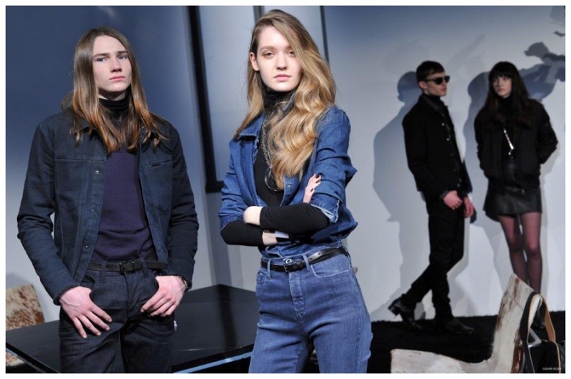 Models showcase the latest from Calvin Klein Jeans.