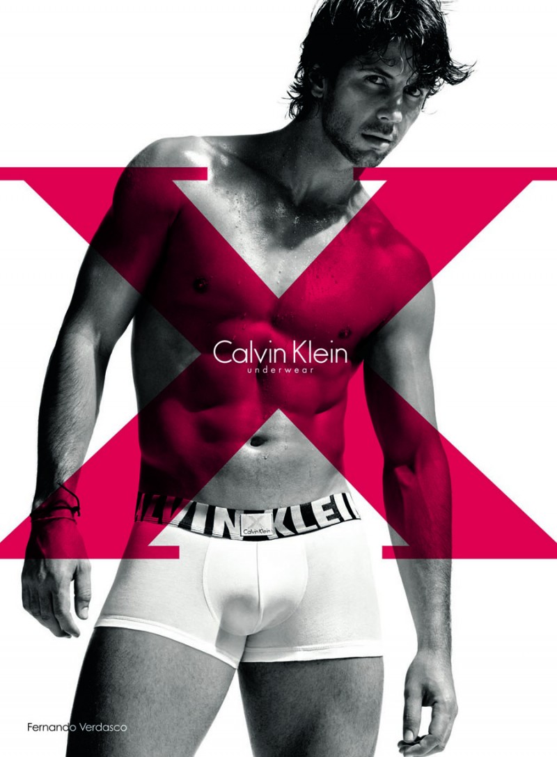 Tennis player Fernando Verdasco stripped down to his Calvin Klein underwear for an ad image in 2010. The Spanish star posed in a look from the X range.