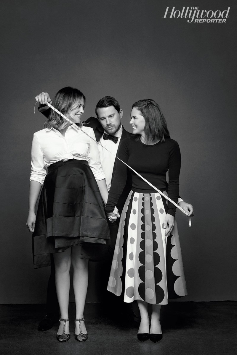 Channing Tatum poses for a silly image with Wendi and Nicole Ferreira.