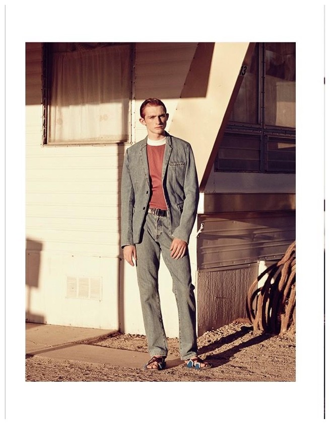 Charlie Ayres Taylor Models Spring Fashions for GQ Style Germany