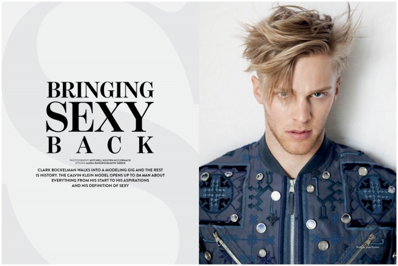 Appearing in a cover shoot for Da Man Style, model Clark Bockelman wears a look from Louis Vuitton.