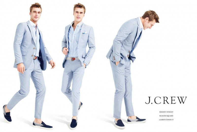 French model Clément Chabernaud appears in a spring 2015 advertisement for J.Crew.