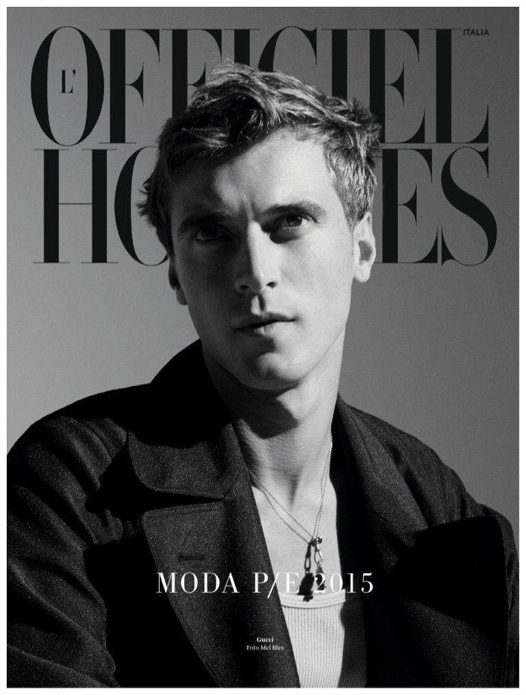 Clément Chabernaud covers the spring-summer 2015 edition of L'Officiel Hommes Italia.