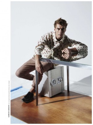 Clement Chabernaud LOfficiel Hommes Italia Spring 2015 Editorial Cover Shoot 006