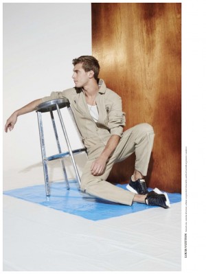 Clement Chabernaud LOfficiel Hommes Italia Spring 2015 Editorial Cover Shoot 007