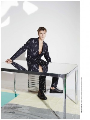 Clement Chabernaud LOfficiel Hommes Italia Spring 2015 Editorial Cover Shoot 011