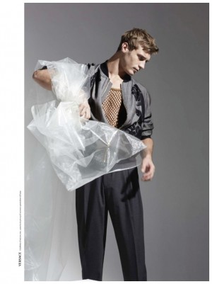 Clement Chabernaud LOfficiel Hommes Italia Spring 2015 Editorial Cover Shoot 013