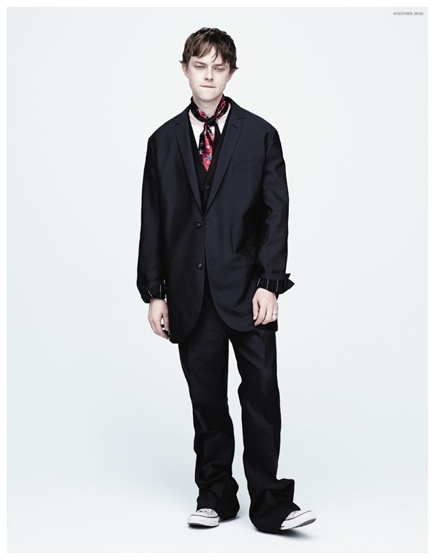 Embracing oversized proportions, Dane DeHaan is a modern-day Charlie Chaplin figure.