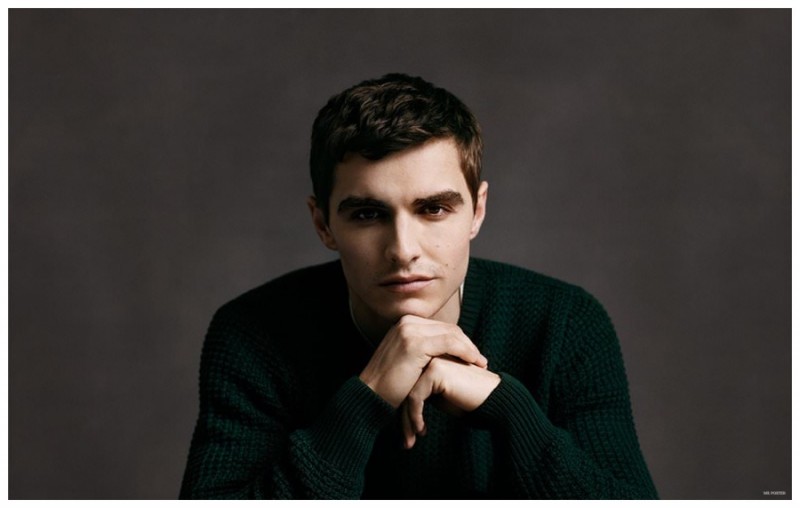 Dave Franco wears cotton sweater AMI.