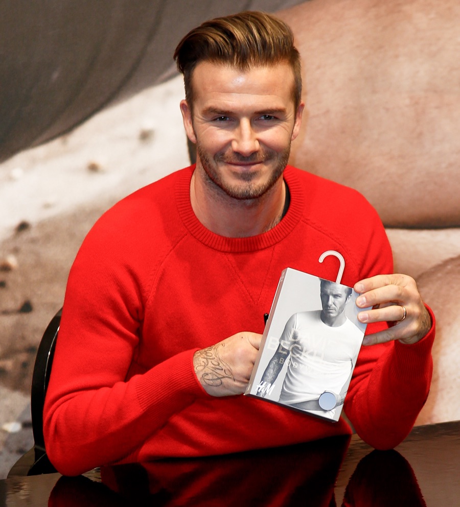 David Beckham Hair Style Picture Medium Length Shaved Sides