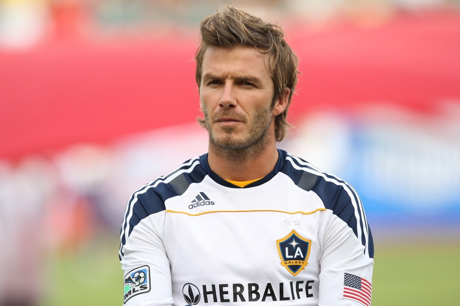 David Beckham Hair Style Picture Messy