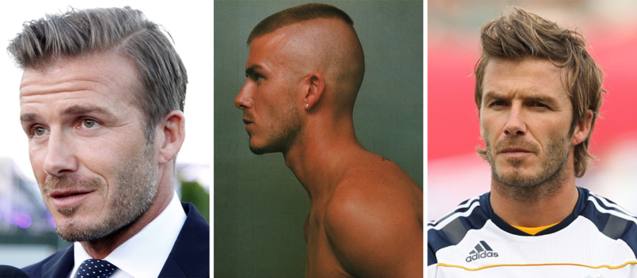 David Beckham Hairstyle Evolution Pictures