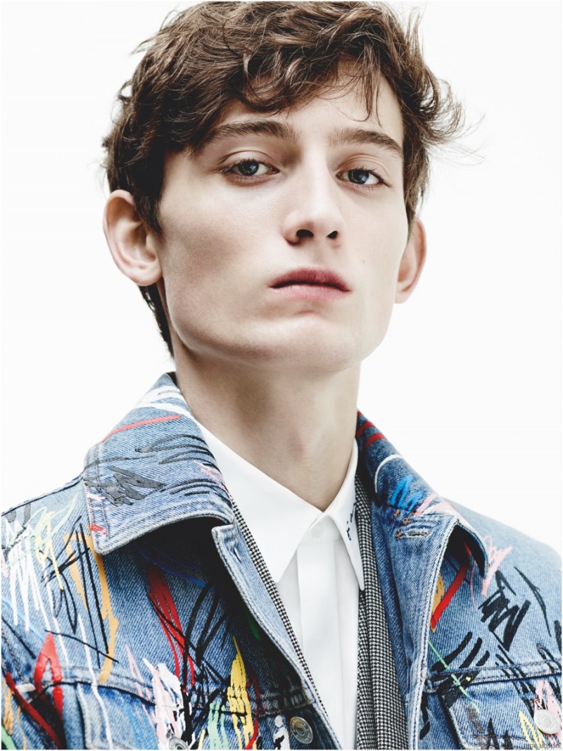Dior Homme All-Over Print Denim Jacket.
