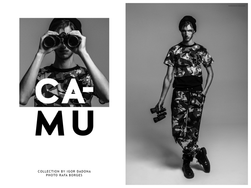 Reinaldo Berthoti photographed in the latest collection from Camu esigner Igor Dadona