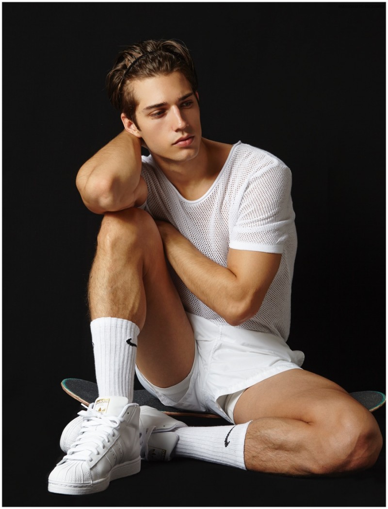 Ben Bowers wears shirt Topman, shorts American Apparel, socks NIKE and shoes Adidas.