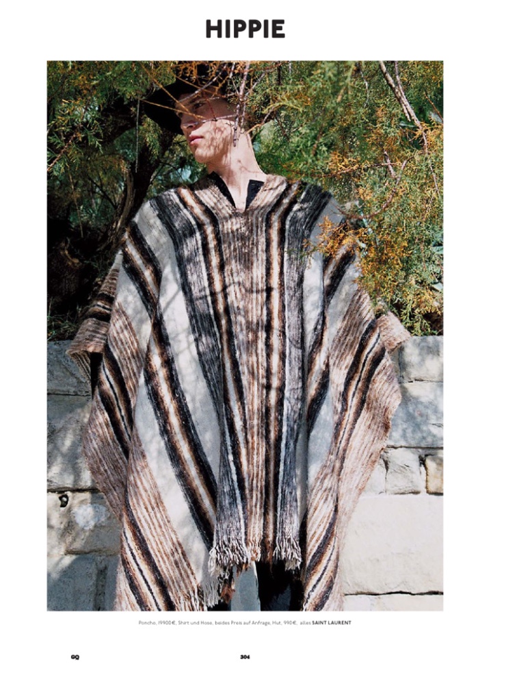 Joel Meacock has a bohemian style moment in Saint Laurent.