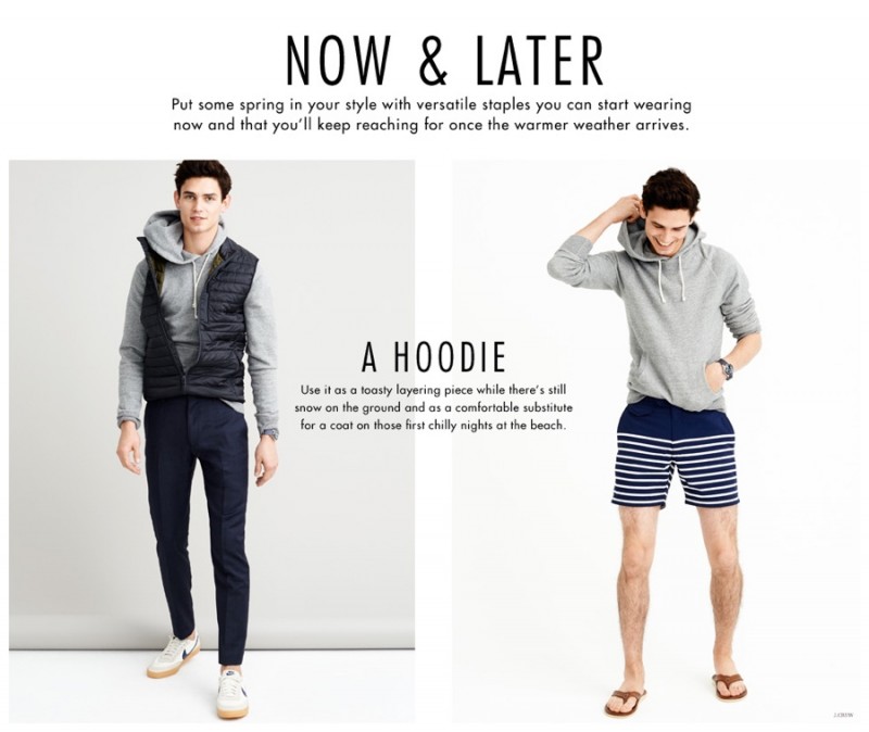 Arthur Gosse models simple ways to wear the hoodie this season.