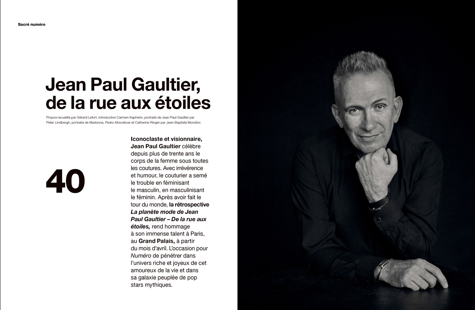 Jean Paul Gaultier Poses for Numéro Images