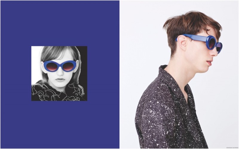 Both models wear Jonathan Saunders 'Ellis' sunglasses.