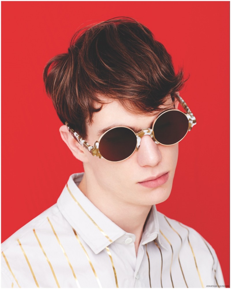 Marc Sebastian Faiella wears Jonathan Saunders 'Hagen' sunglasses.