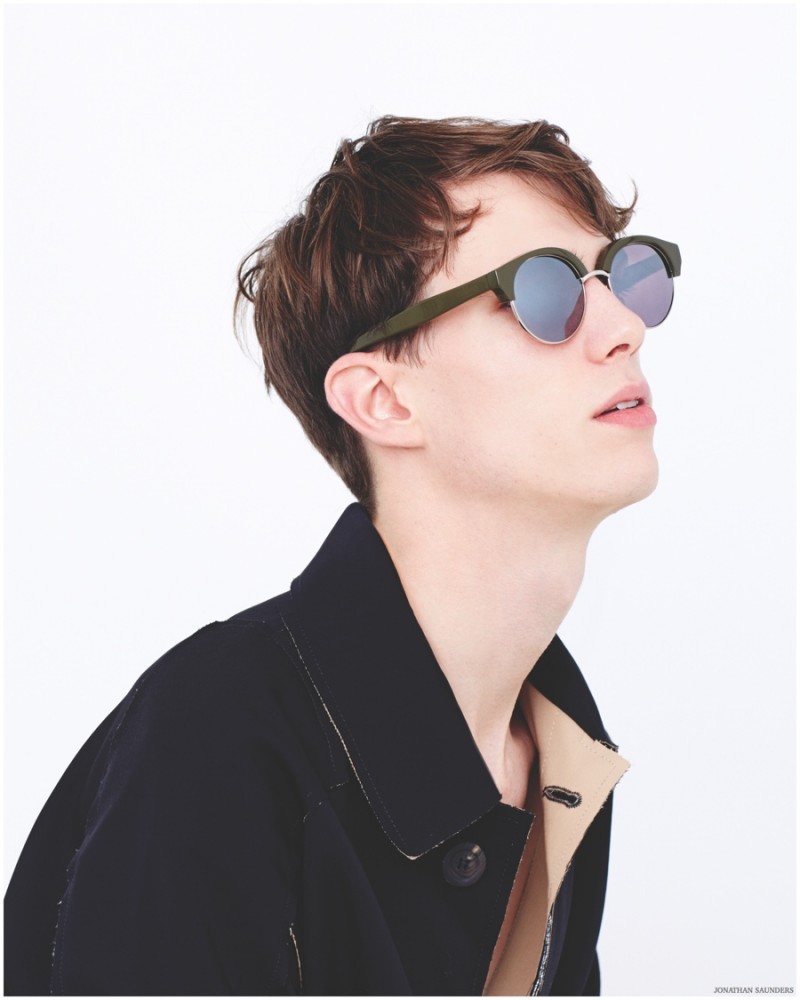 Marc Sebastian Faiella wears Jonathan Saunders 'Laine' sunglasses.