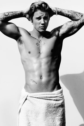 Justin Bieber Mario Testino Towel Series Photo 2015 Justin Bieber photographed by Mario Testino