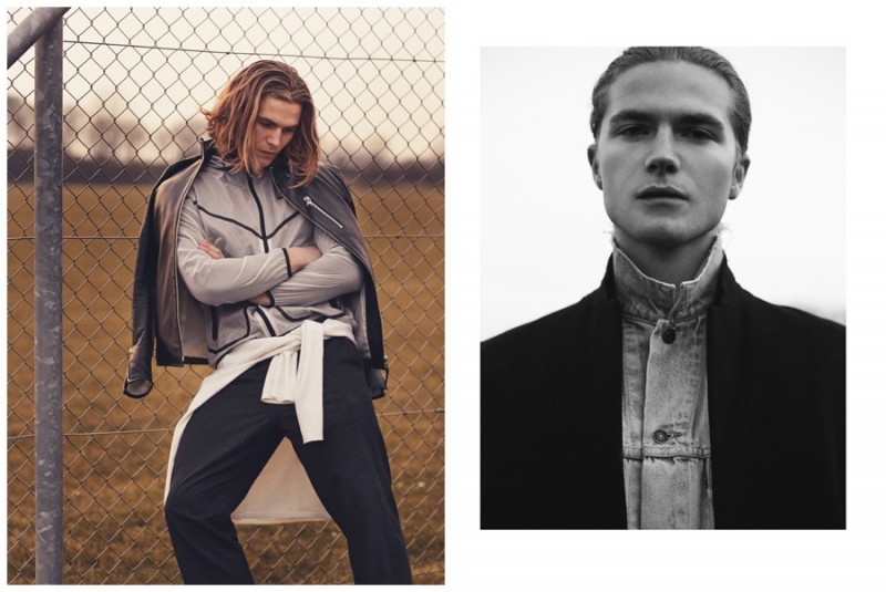 Kristoffer gets sporty with playful layering.