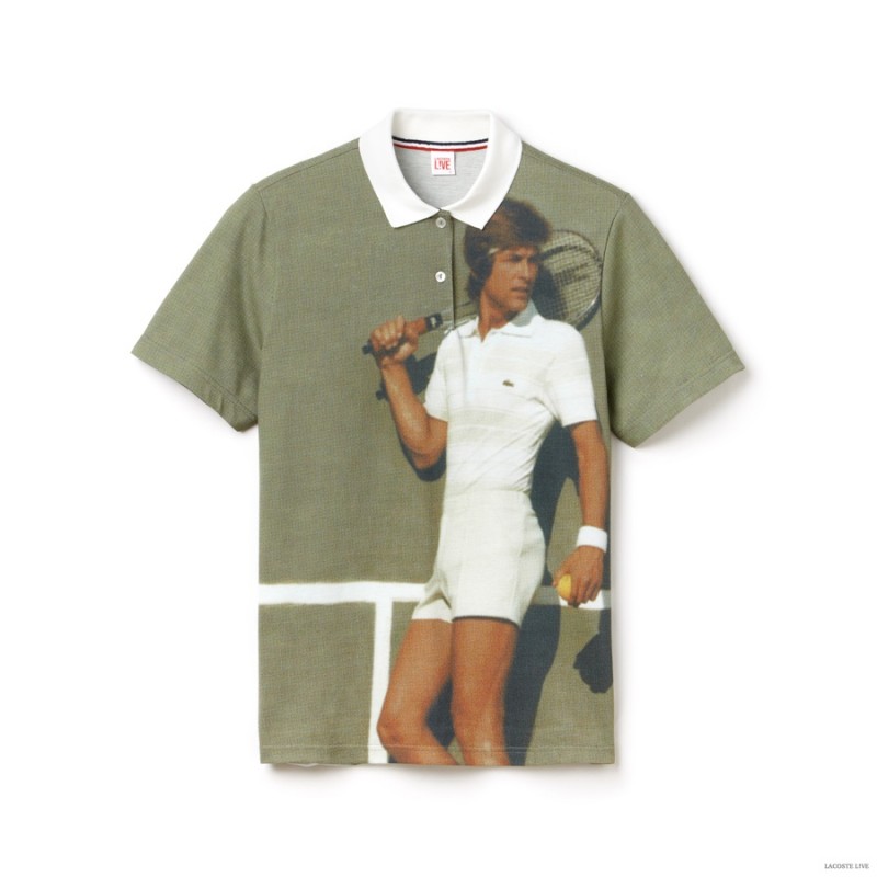 Lacoste L!ve Vintage Ads Capsule Collection Polo Shirt