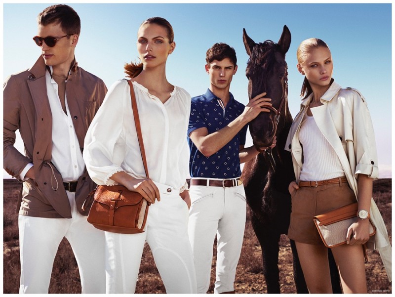 Summer Whites: Victor Nylander and Arthur Gosse pair their white pants with timeless essentials that include the simple dress shirt and fitted polo shirt.