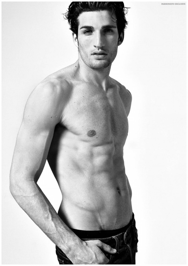 Nahuel Casares wears denim jeans American Apparel.