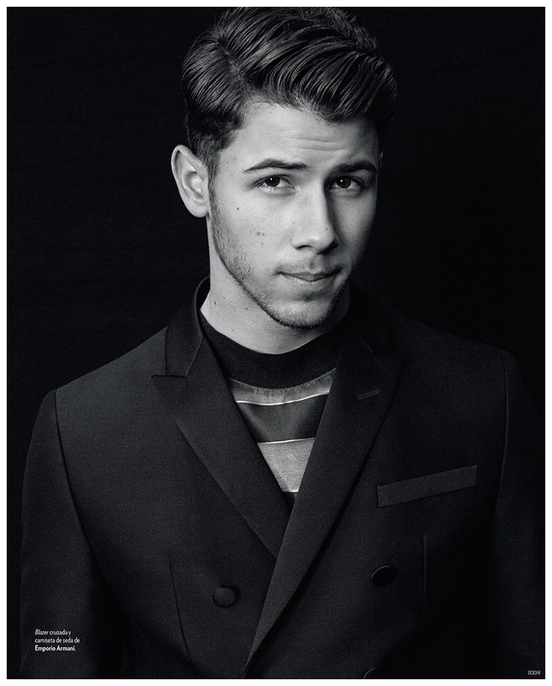Nick Jonas Sports Casual + Tailored Styles for Icon 2015 Photo Shoot ...